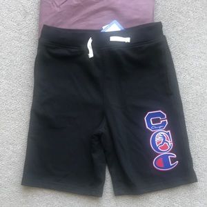 CHAMPION SHORTS BLACK COTTON NEW NWT SIZE LARGE